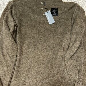 Van Heusen Men's Quarter button brown Sweater jacket